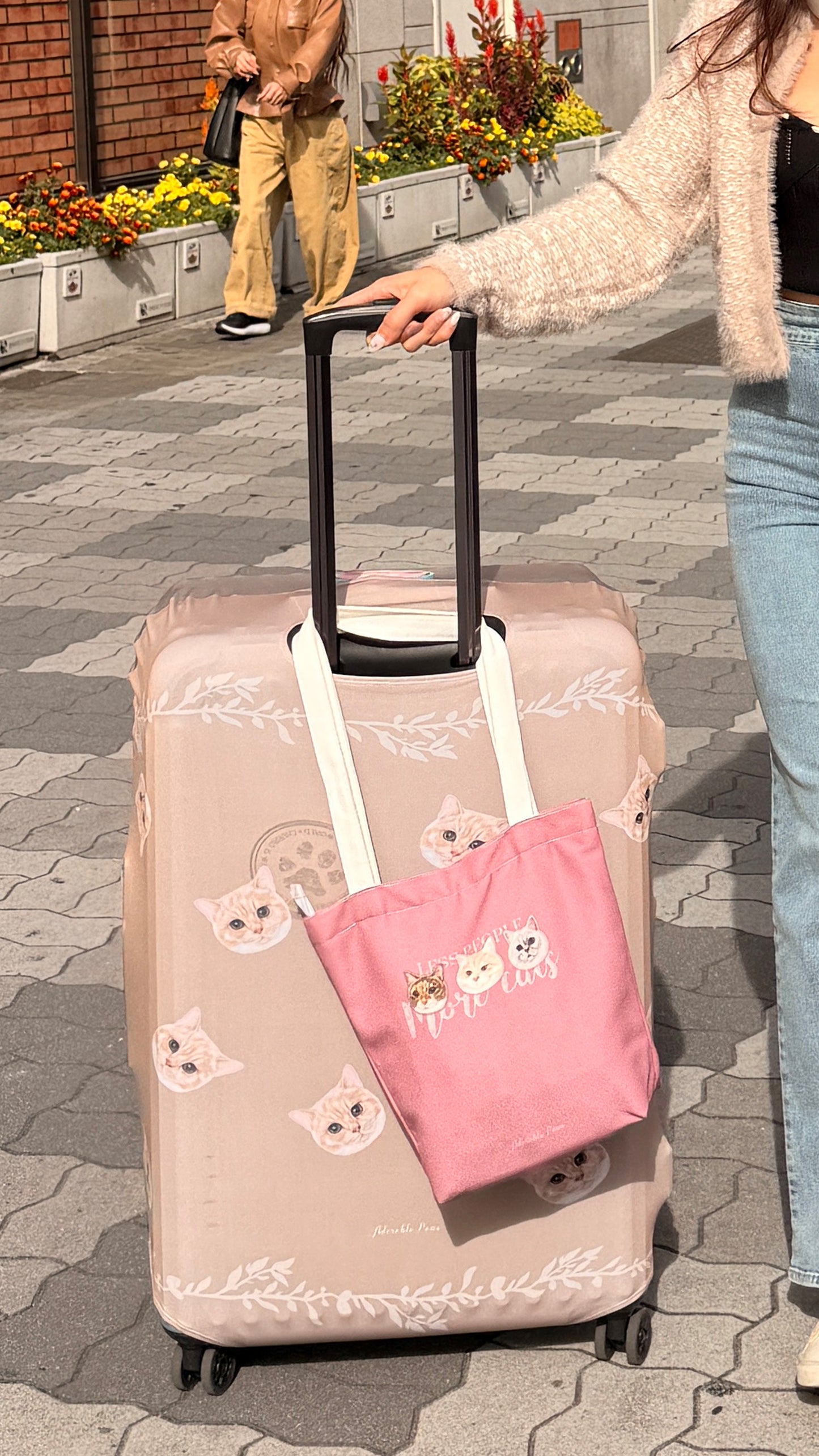 客製化毛孩肖像行李箱保護套|貓狗照片訂製喼套・旅行必備(多個排版設計)