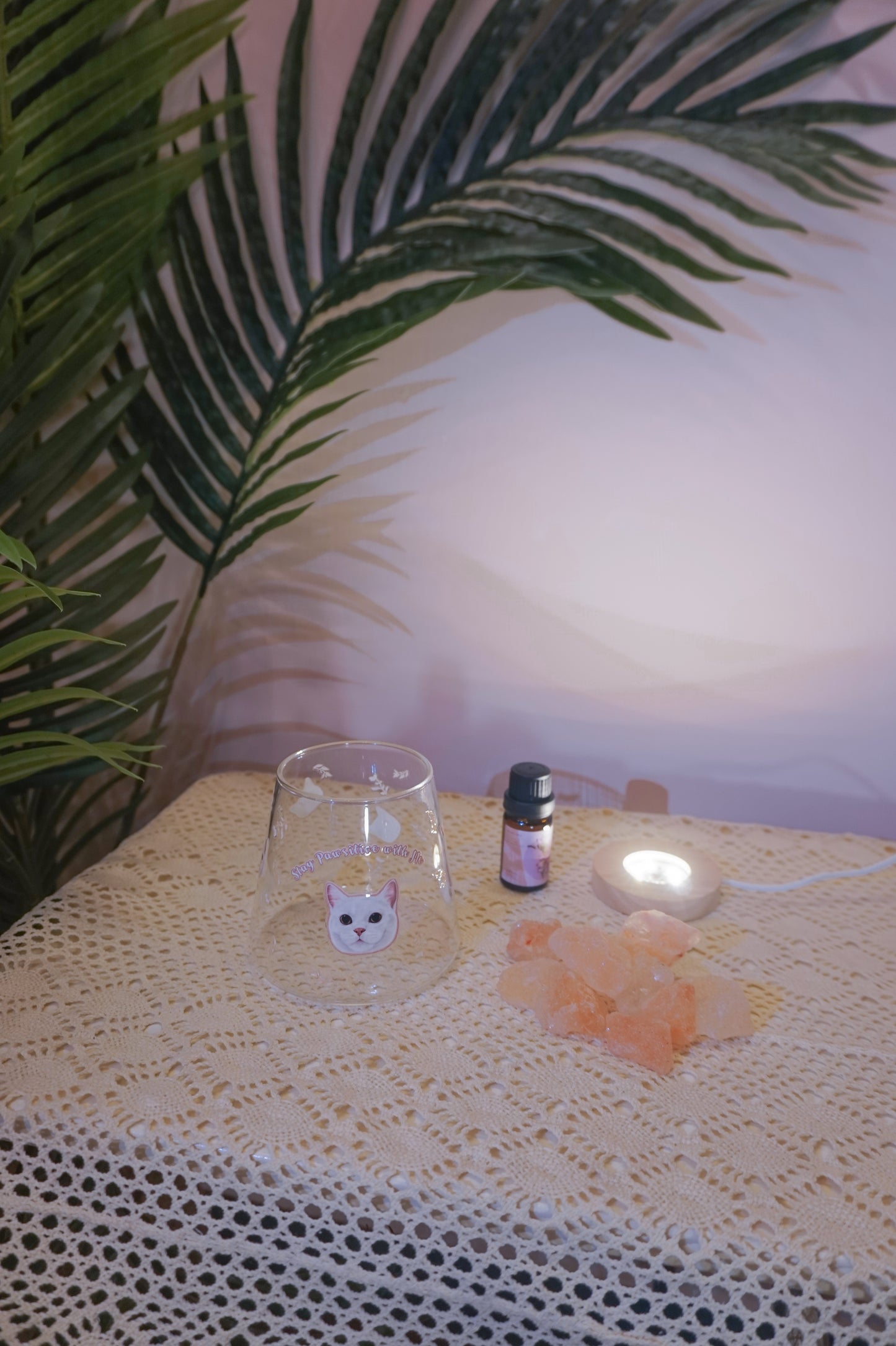 擴香石小夜燈 Crystal Diffuser Lamb【多個毛孩貓狗排版設計】