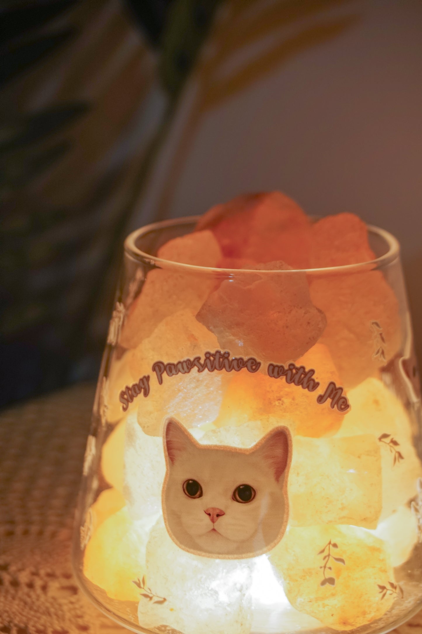 擴香石小夜燈 Crystal Diffuser Lamb【多個毛孩貓狗排版設計】