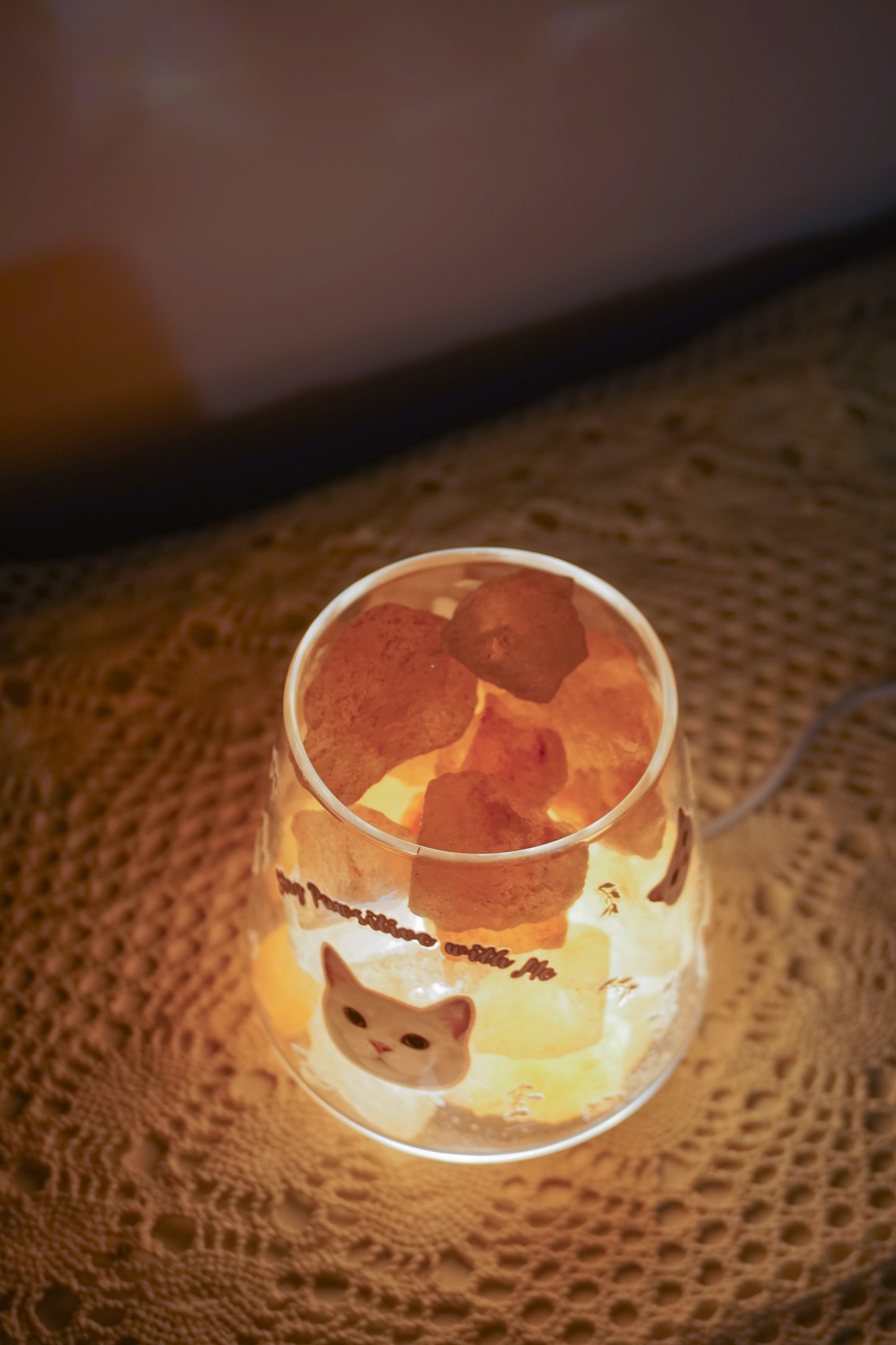 擴香石小夜燈 Crystal Diffuser Lamb【多個毛孩貓狗排版設計】