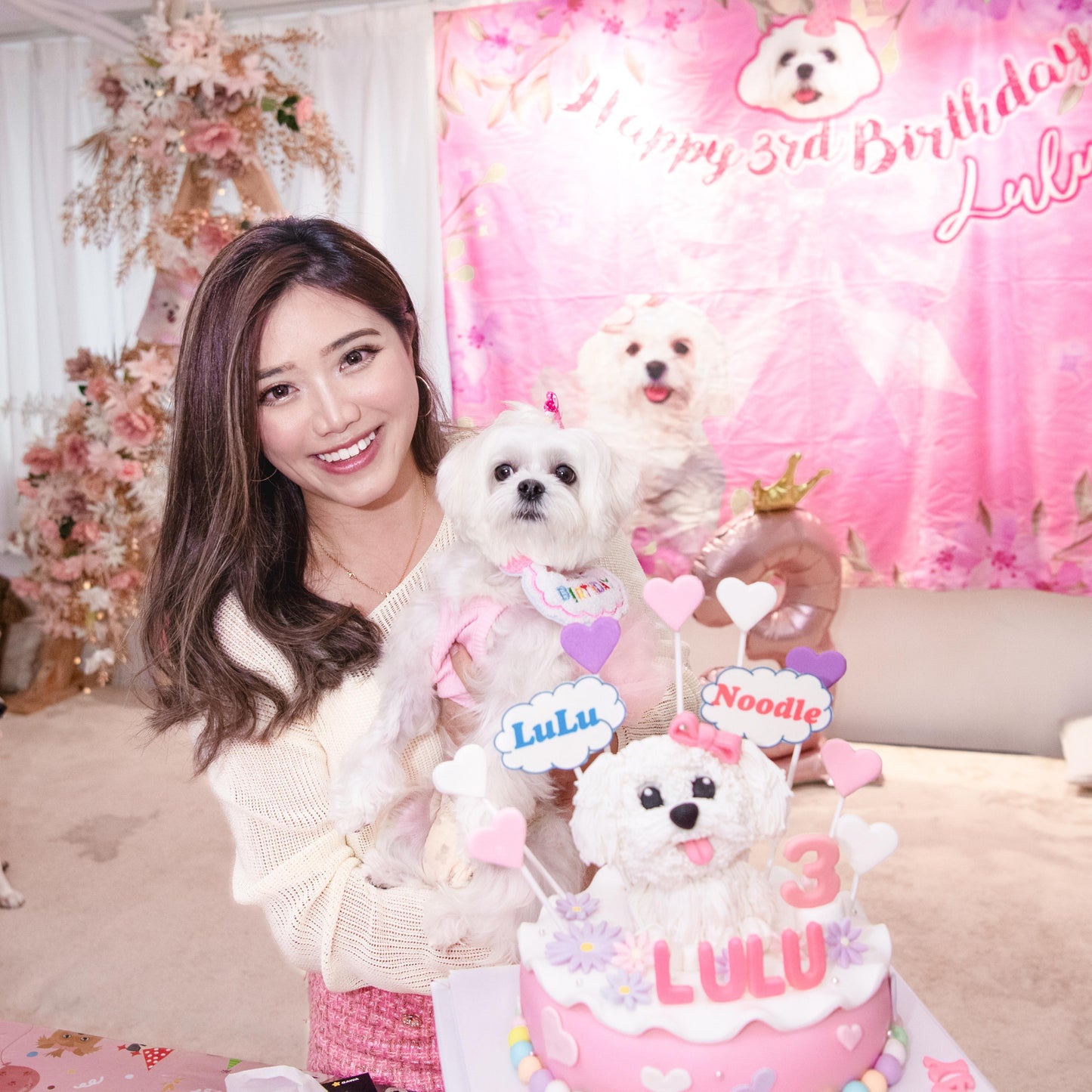 派對大合照打卡 背景布掛布牆 Photography Backdrop Wall Hanging Cloth Party Decoration 【多個毛孩貓狗排版設計】