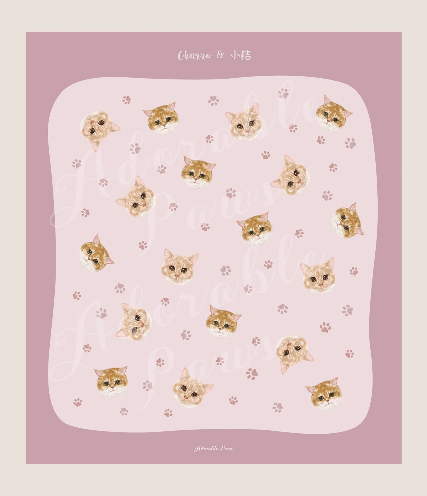 床笠+被套+枕頭套 Bed Sheet Set【多個毛孩貓狗排版設計】