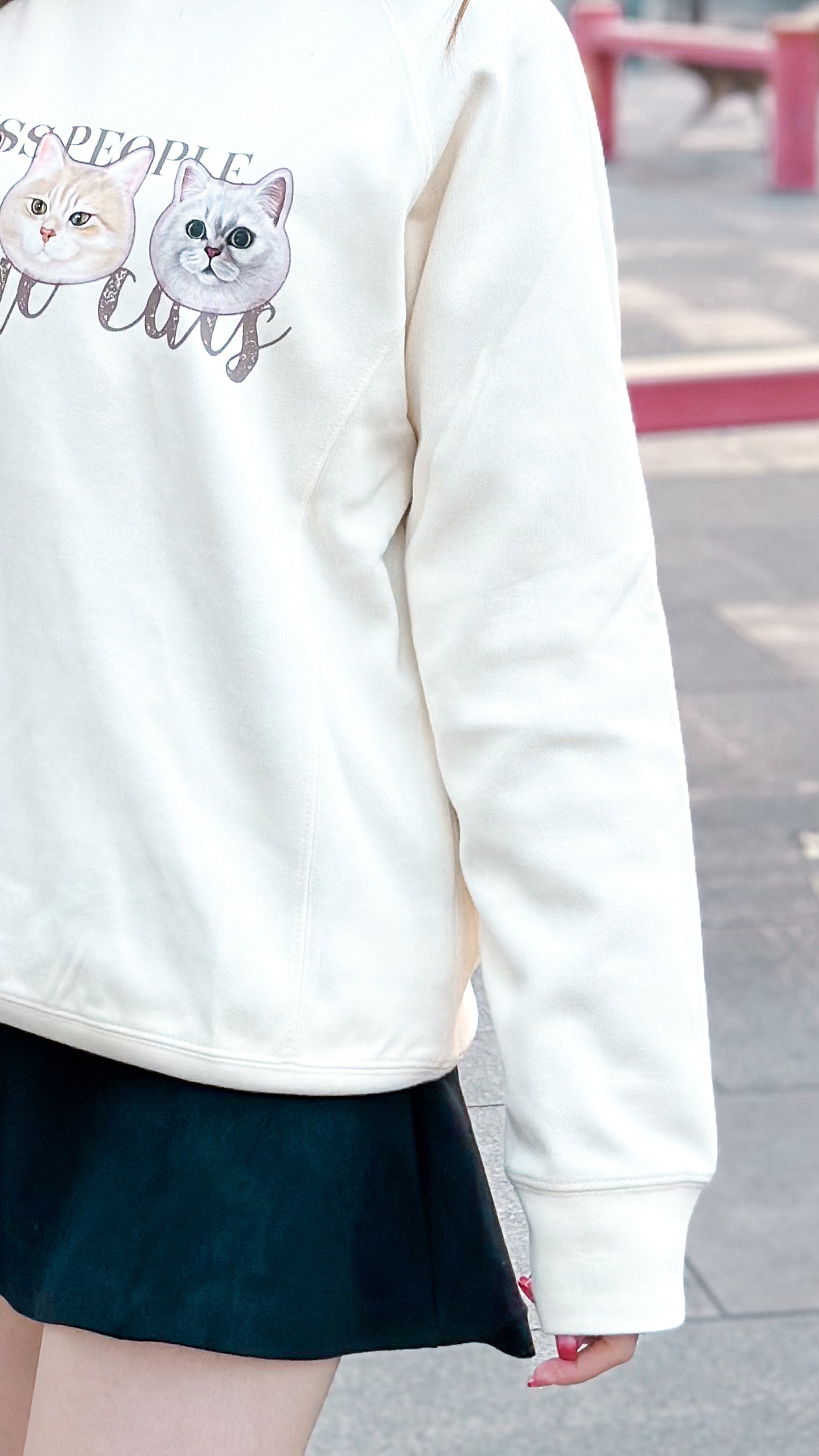 男女通用Unisex 圓領衛衣 Hoodie 【情侶裝之選】【黑/米白/淺杏/卡其/深啡/藏青 | 多個毛孩貓狗排版設計】