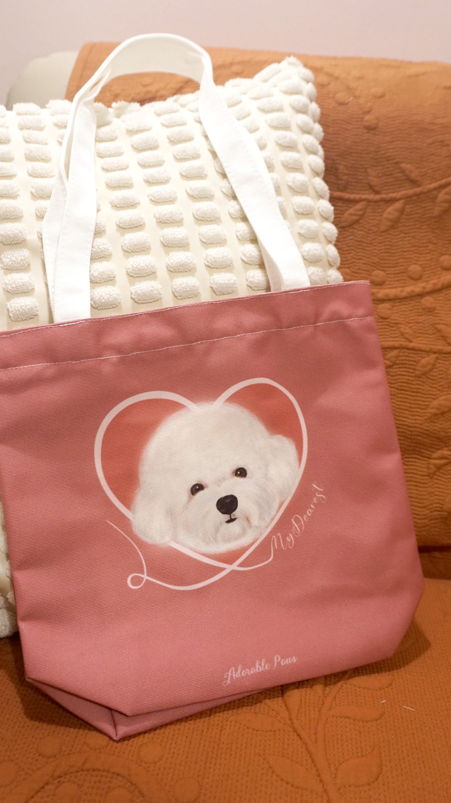 客製化寵物肖像 Tote Bag｜毛孩照片訂製帆布袋（雙面印刷・多個排版設計）