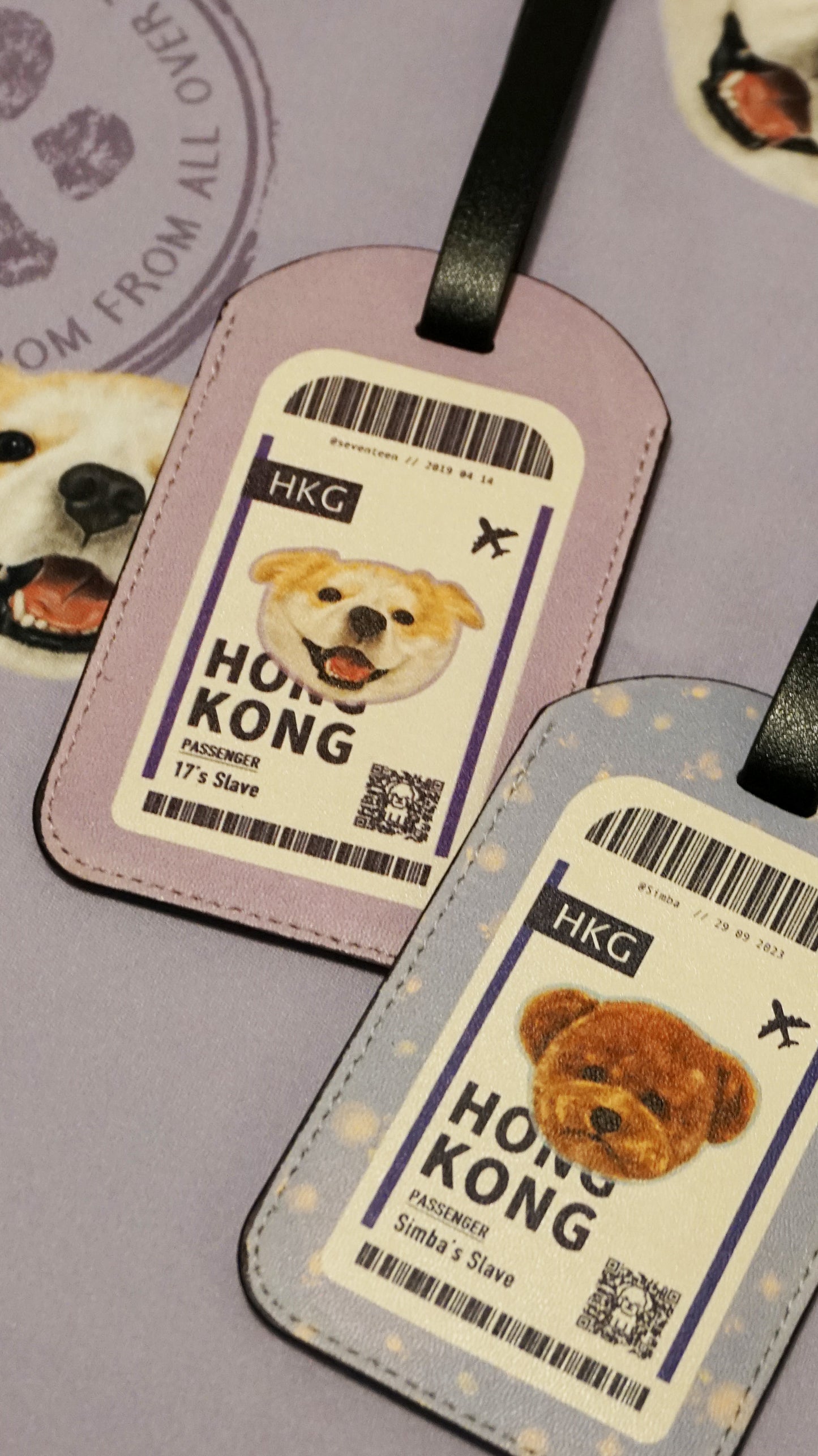 客製化寵物肖像行李牌｜毛孩照片訂製 Luggage Tag（多個排版設計）