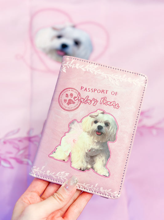 PU皮旅行護照保護套 PU Leather Passport Holder【多個毛孩貓狗排版設計】