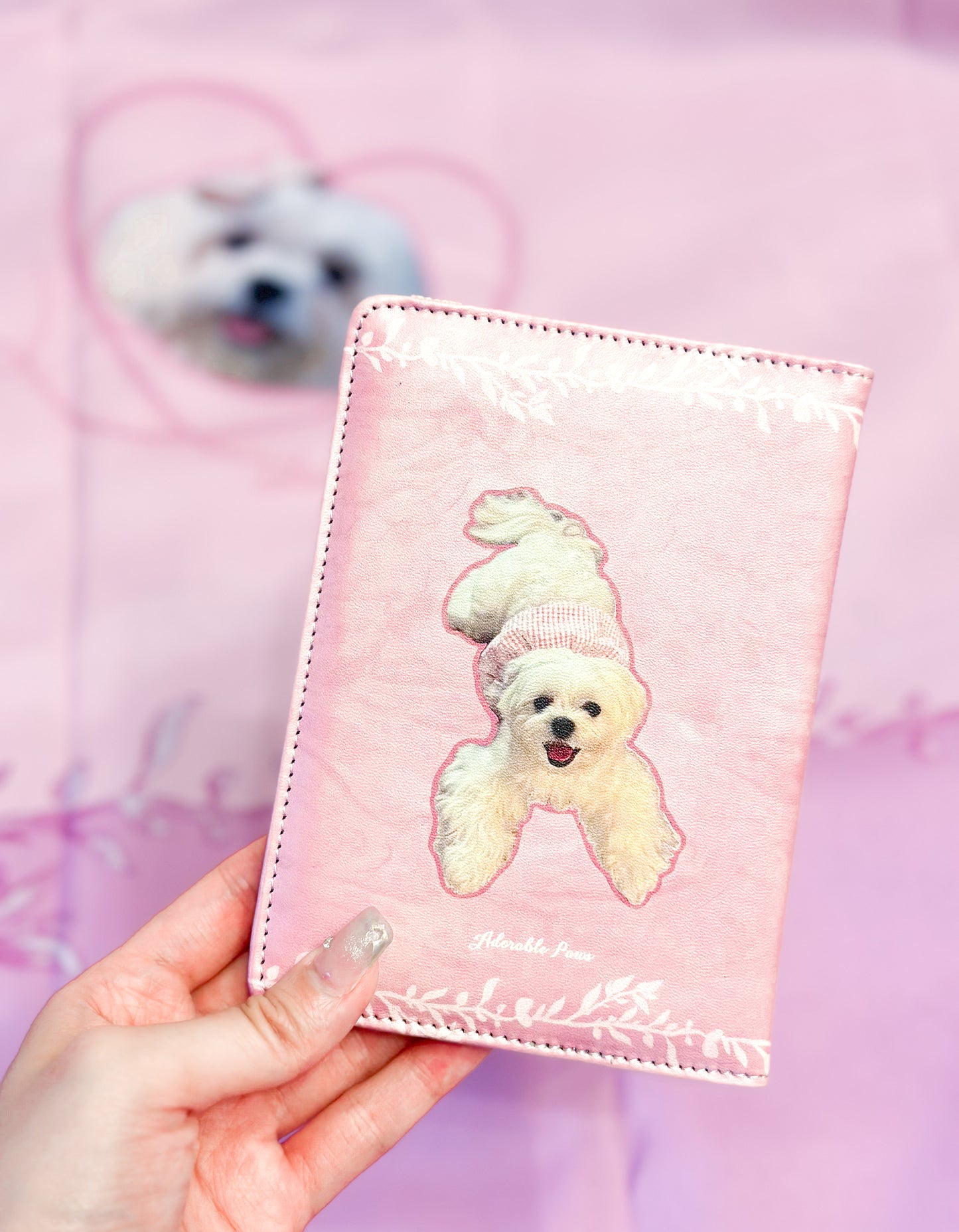 PU皮旅行護照保護套 PU Leather Passport Holder【多個毛孩貓狗排版設計】