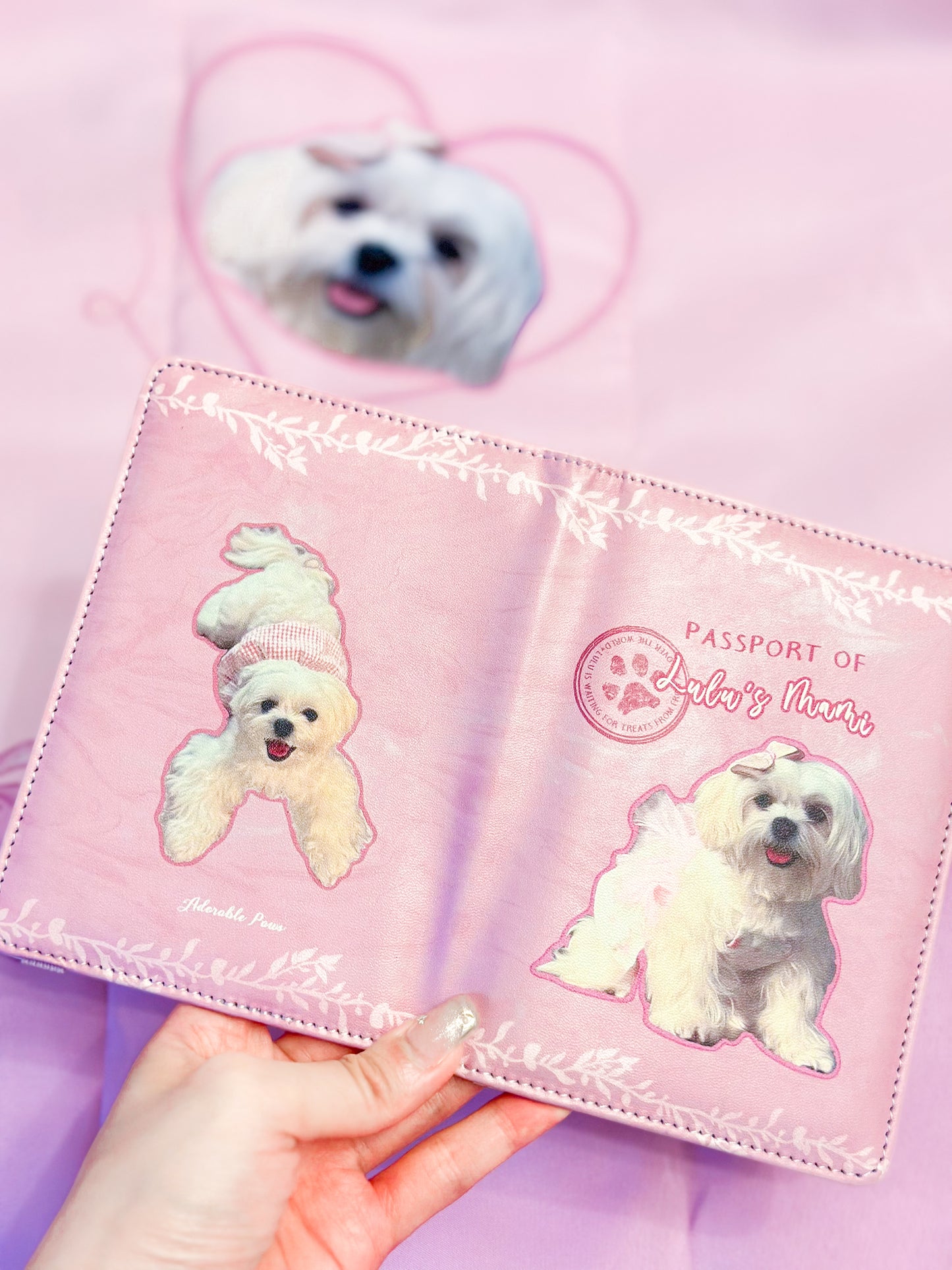 PU皮旅行護照保護套 PU Leather Passport Holder【多個毛孩貓狗排版設計】