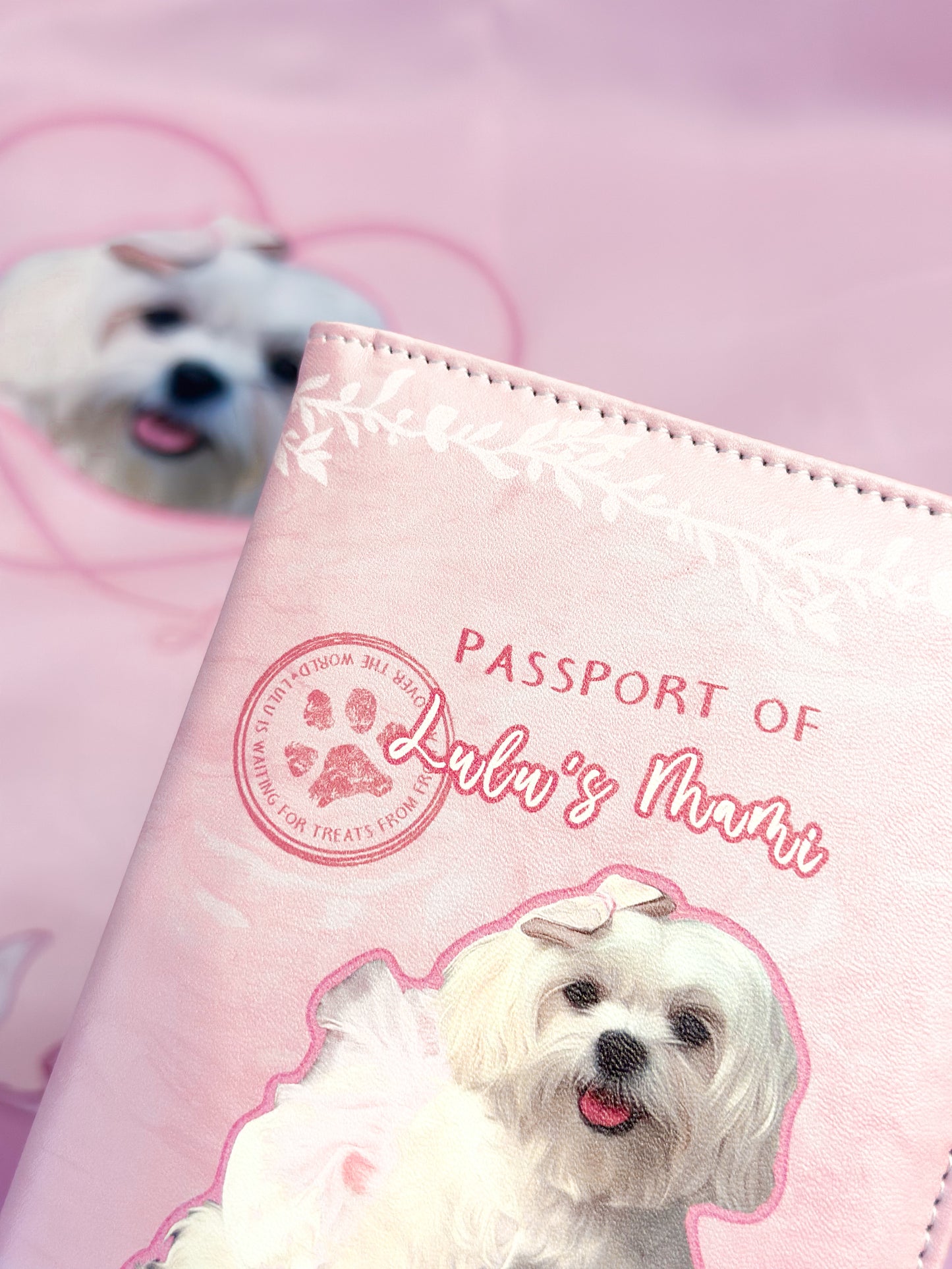 PU皮旅行護照保護套 PU Leather Passport Holder【多個毛孩貓狗排版設計】