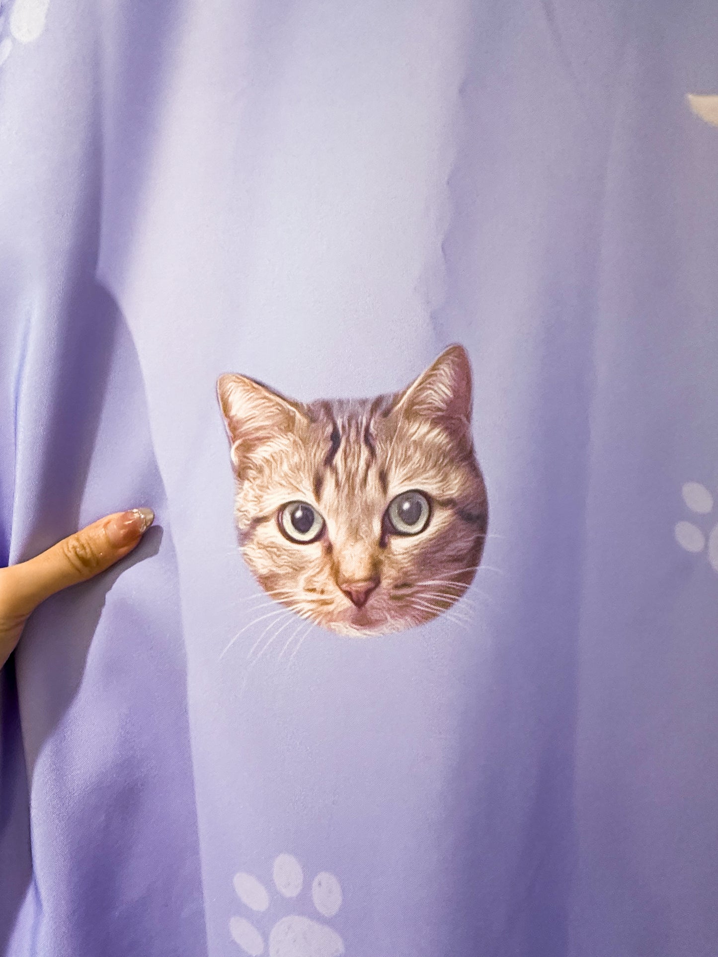 抗菌抗菌防霉客製浴簾 Shower Curtain｜毛孩照片訂製肖像設計（多隻排版設計）