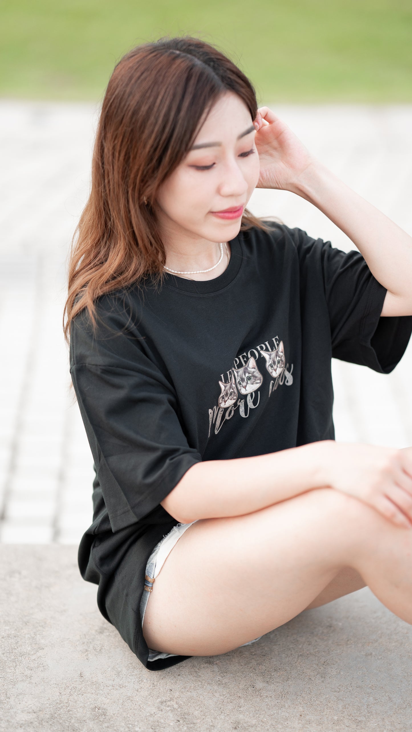 男女通用Unisex 涼感透氣T-shirt 【情侶裝之選】【黑/白/深灰藍/炭灰 | 多個毛孩貓狗排版設計】