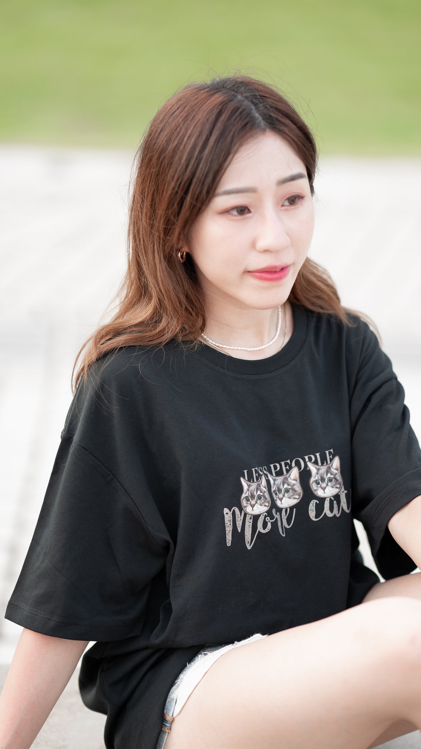 男女通用Unisex 涼感透氣T-shirt 【情侶裝之選】【黑/白/深灰藍/炭灰 | 多個毛孩貓狗排版設計】