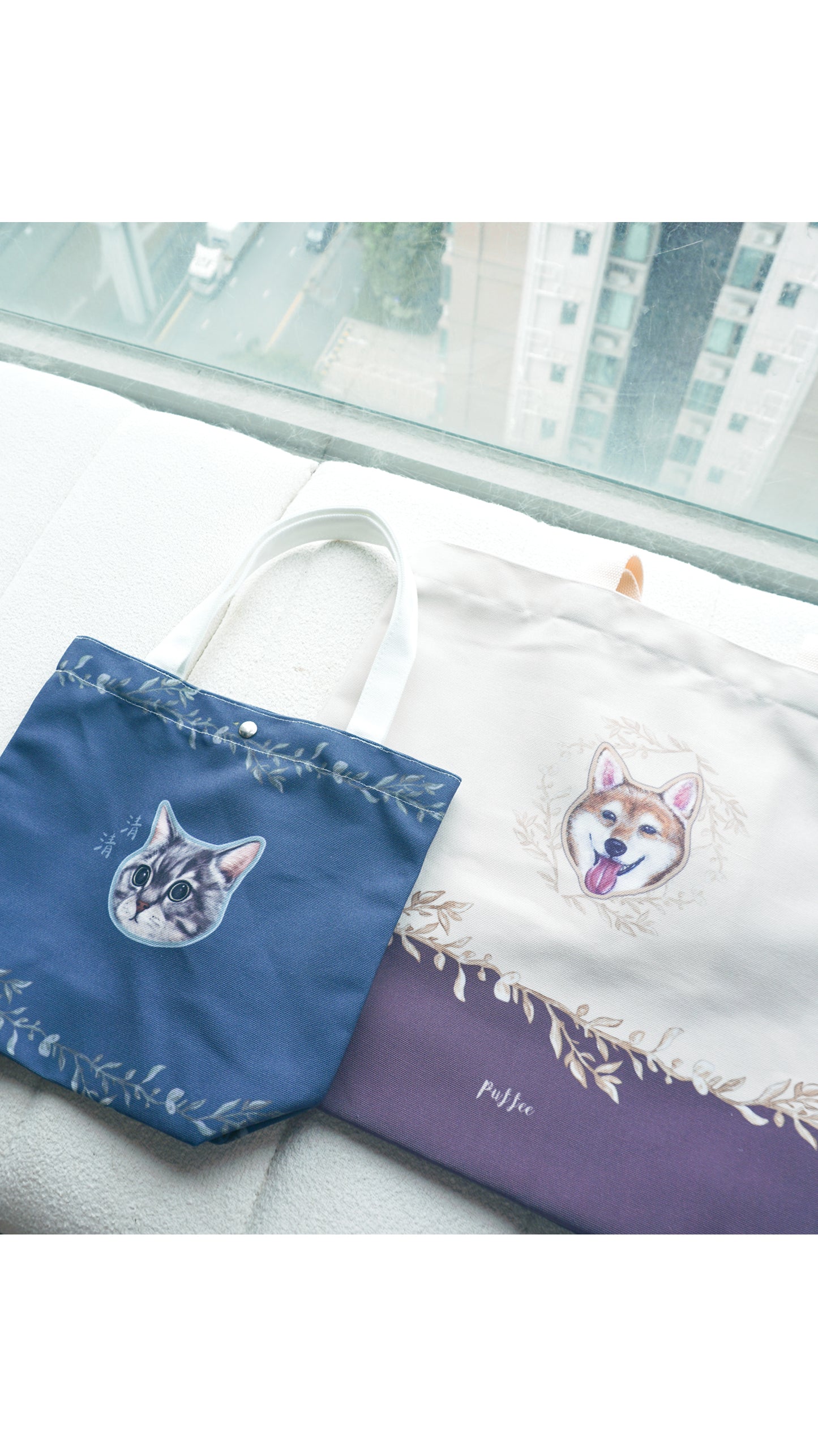 數碼打印帆布袋 Tote Bag【2個尺寸 | 多個毛孩貓狗排版設計】